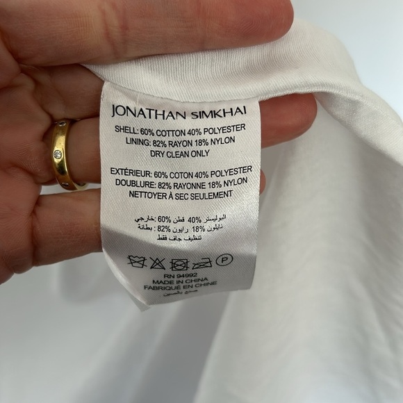 Jonathan Simkhai Signature Jazz Midi Shirt Dress White - Picture 7 of 14